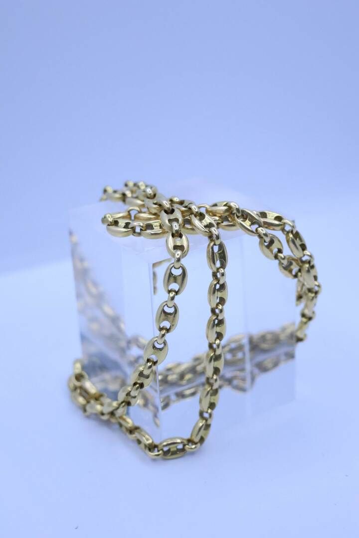 Null Importante collar de oro amarillo (18Kt - gacela Maroc) con eslabones de gr&hellip;