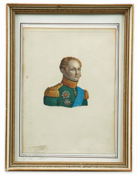 Null Portrait gravé de l’empereur Alexandre 1er. Vers 1815.

Gravure, 19 x 14 cm&hellip;