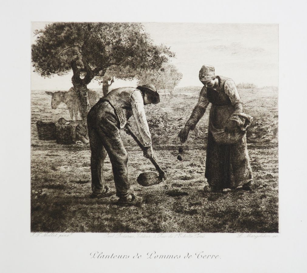 Null MILLET Jean-François (d'après) (Gruchy 1814 Barbizon 1875) - "Planteurs des&hellip;