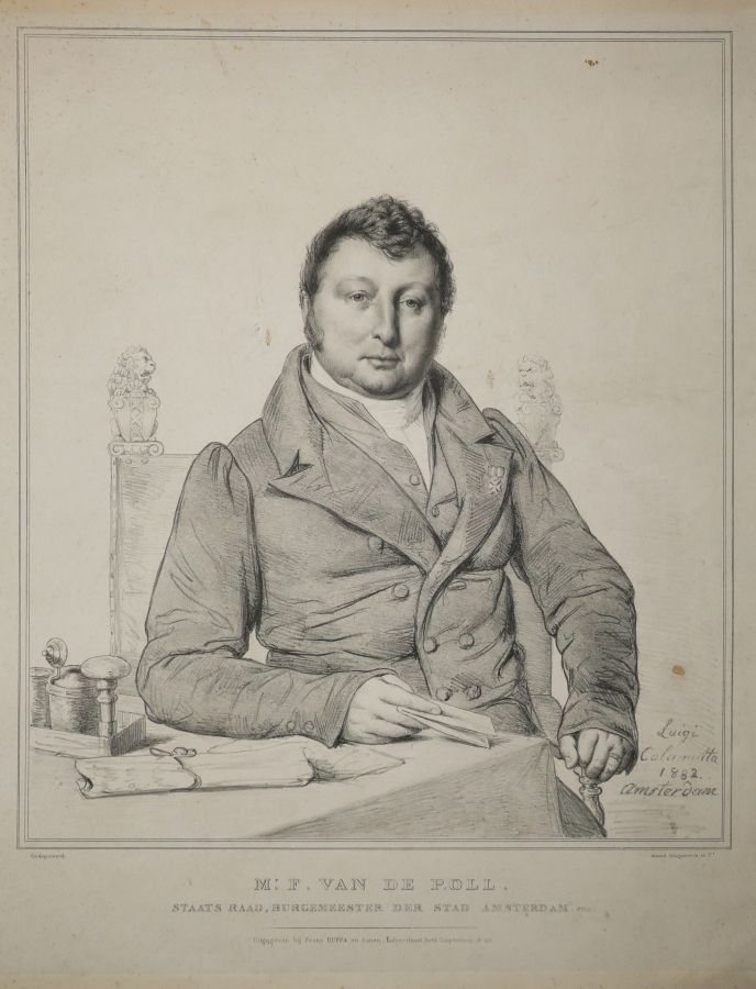 Null CALAMATTA Luigi (Italie 1801-1869) (D'après) - PORTRAIT de "Mr F. Van DE PO&hellip;