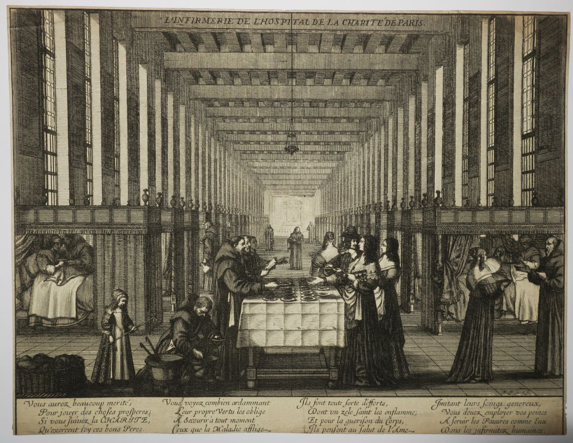 Null BOSSE Abraham (Tours 1602 Paris 1676) - "L'Infirmerie de l'Hospital de la c&hellip;