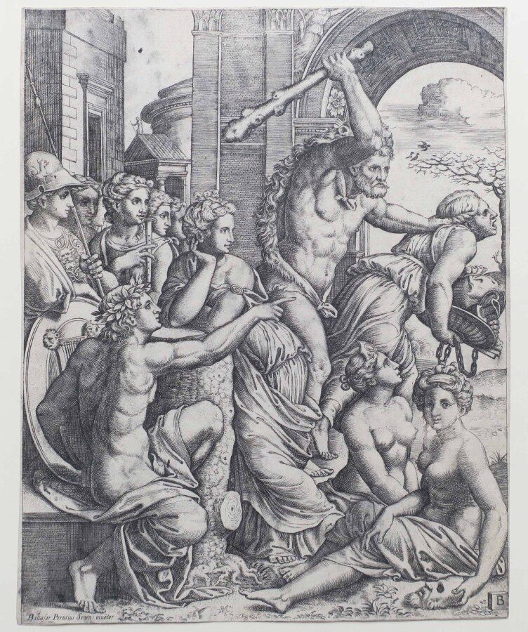 Null MAÎTRE AU DE (actif à Rome, vers 153060) - "L'Envie expulsée du Temple des &hellip;