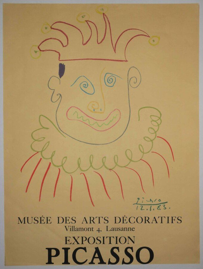 Null PICASSO Pablo (1881 1973) (d'après) - "AFFICHE D'EXPOSITION au MUSEE des AR&hellip;