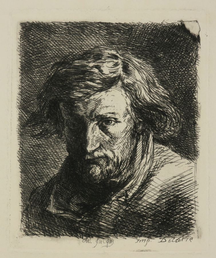 Null JACQUE Charles (Paris 1813 1894) - "Autoportrait de l'artiste à l'âge de 33&hellip;