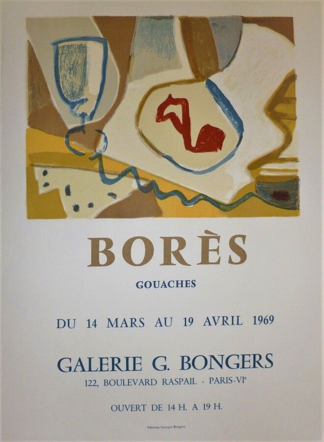 Null BORES Francisco Affiche lithographie 1969. Réalisée pour la Galerie G. Bong&hellip;