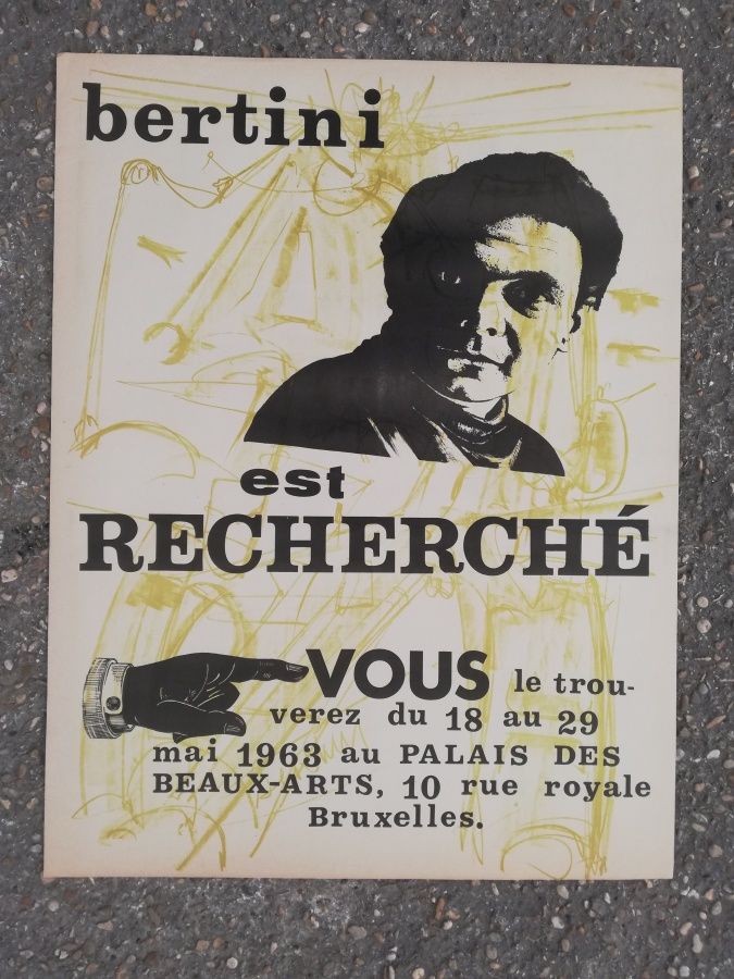 Null BERTINI Gianni Bruxelles Affiche originale lithographie sur papier 1963, fo&hellip;
