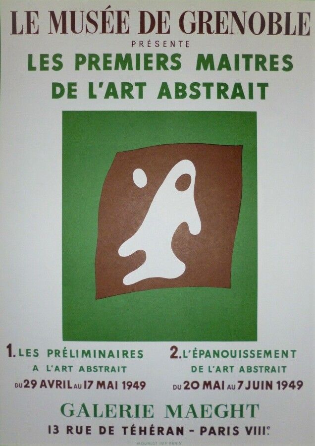 Null ARP Hans "Les premiers maîtres de l'art abstrait". Affiche en Lithographie.&hellip;
