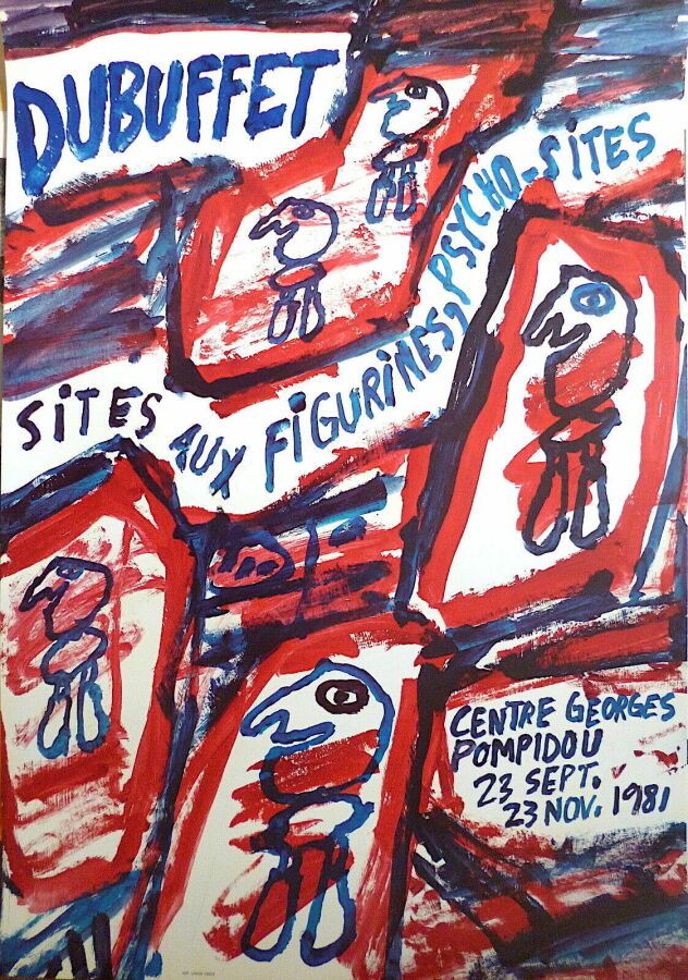 Null DUBUFFET Jean Affiche originale offset 1981. Centre Pompidou Paris 1981. Im&hellip;