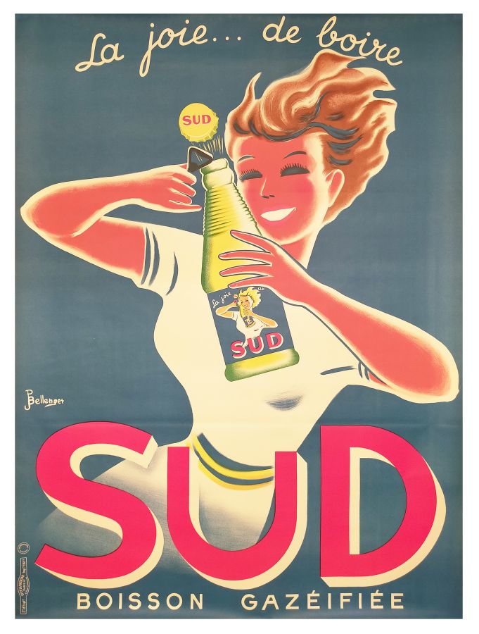 Null Bellanger Alain - [ La joie... De boire Sud ] Paris, 1950. Affiche publicit&hellip;