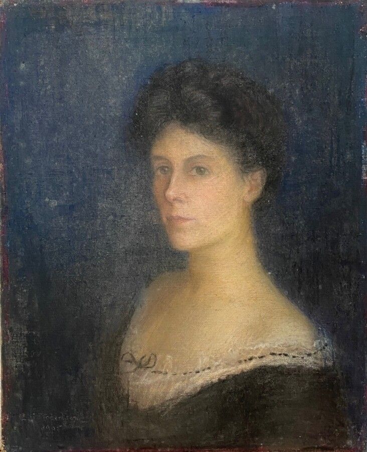 Null ROBERTSON, XIXe siècle, Portrait de Béatrice Churches (1879-1979) épouse du&hellip;