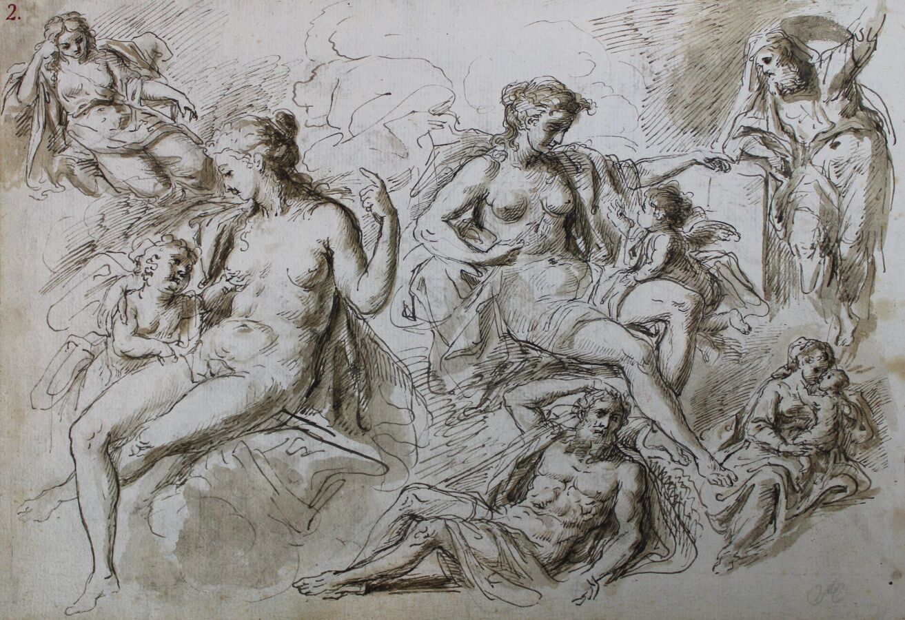 Null WEISS Bartholomeus Ignaz (Múnich 1740 id.; 1814): Láminas de estudio: Magda&hellip;