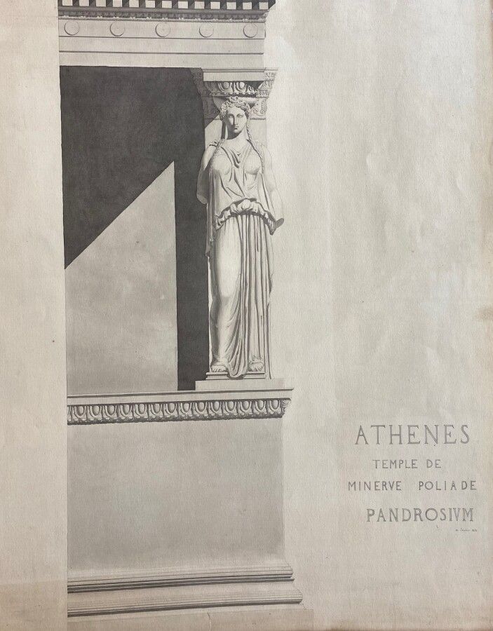 Null 19世纪下半叶无名氏，雅典Minerva Poliades神庙的Caryatid，1876年1月30日，Erectheion的Pandrosium，纸&hellip;