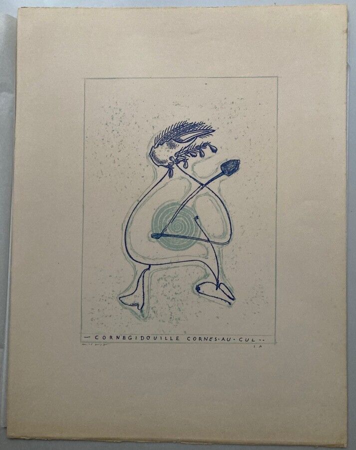 Null Max ERNST (1891-1976) : lithographie signée et numérotée EA"Cornegidouille &hellip;