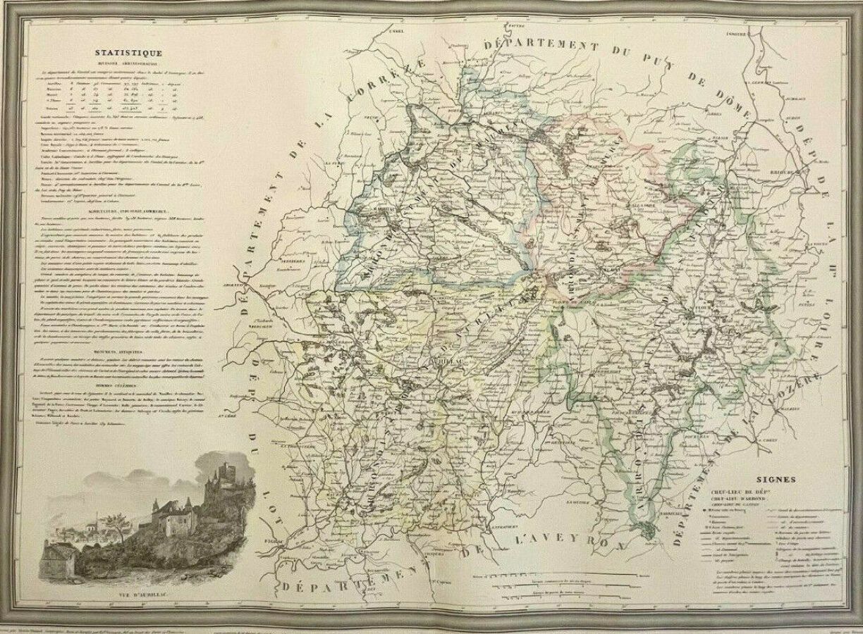 Null CANTAL (15) - DONNET et MONIN " Département du Cantal ", Parigi 1841, tratt&hellip;