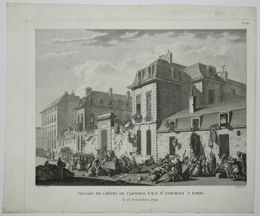 Null PARIS - VARENNES - "Pillage of the HÔTEL DE CASTRIES, F.B.G St Germain in P&hellip;