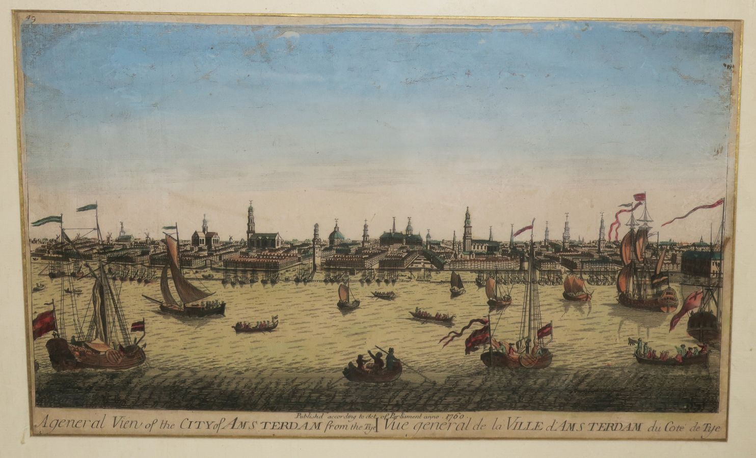 Null NETHERLANDS - AMSTERDAM - 18th century OPTICAL VIEW - "A general View of th&hellip;