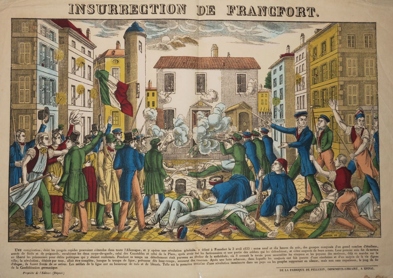 Null GERMANY - "FRANKFURT INSURRECTION" - EPINAL PICTURES. Wood engraved by GEOR&hellip;