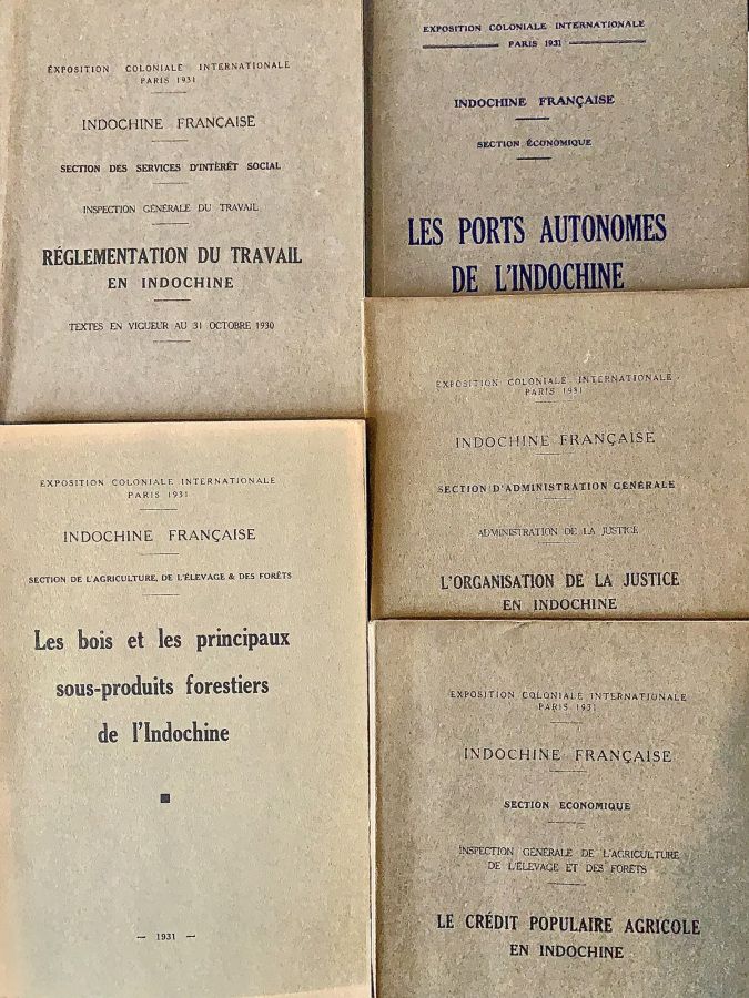 Null [INDOCHINE] 5 Bände, von 1931, in 4 Heften:

- Les Ports autonomes de l'Ind&hellip;