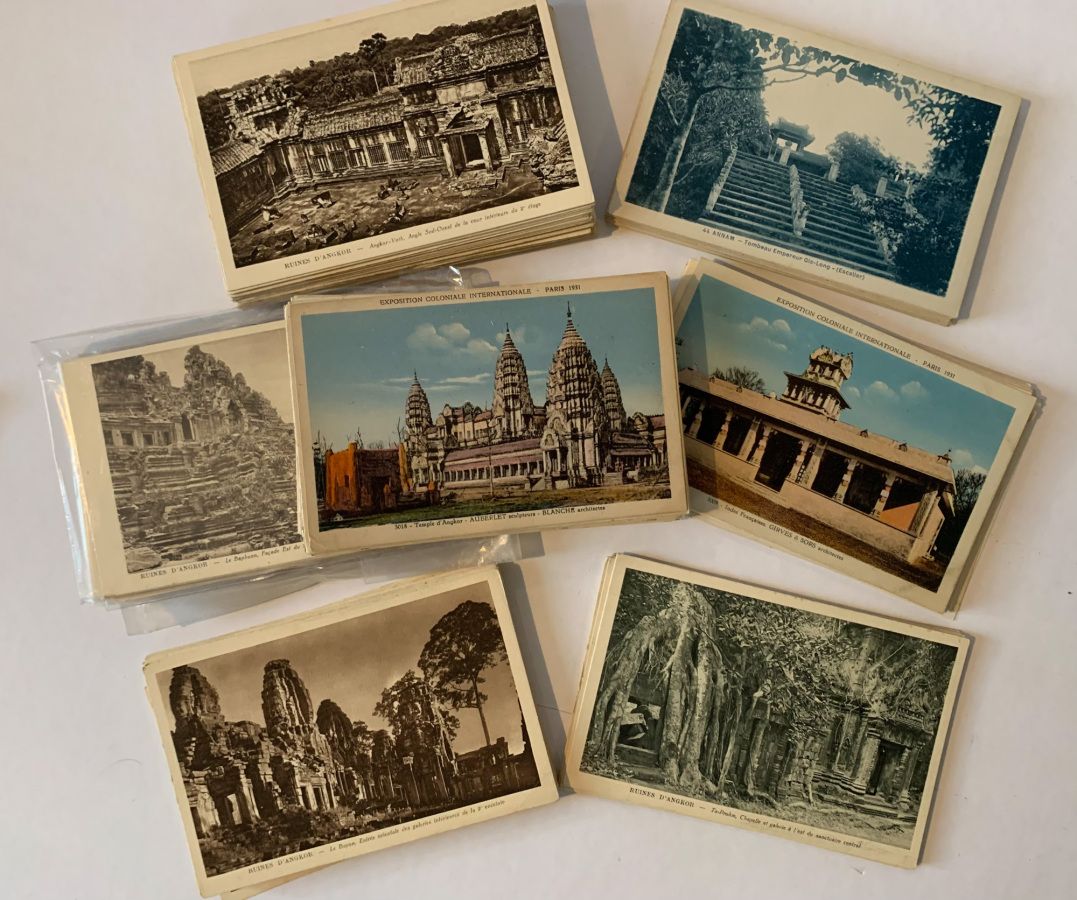 Null [INDOCHINA] Set of 250 postcards from the 1930's : Angkor, Hué, Annam, Colo&hellip;