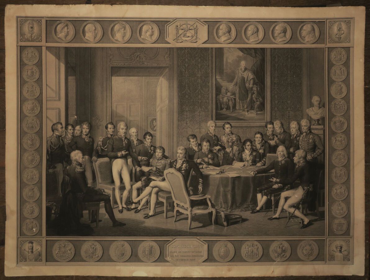 Null ISABEY Jean-Baptiste (d'après) (1767-1855) - "Congrès de Vienne". 1819. Gra&hellip;