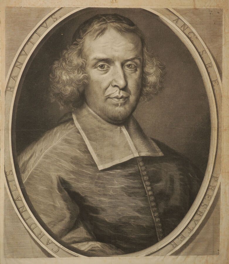 Null RETRATO - SIMON Pierre (1640-1710) - RARO RETO del Cardenal Ranus "Cardenal&hellip;