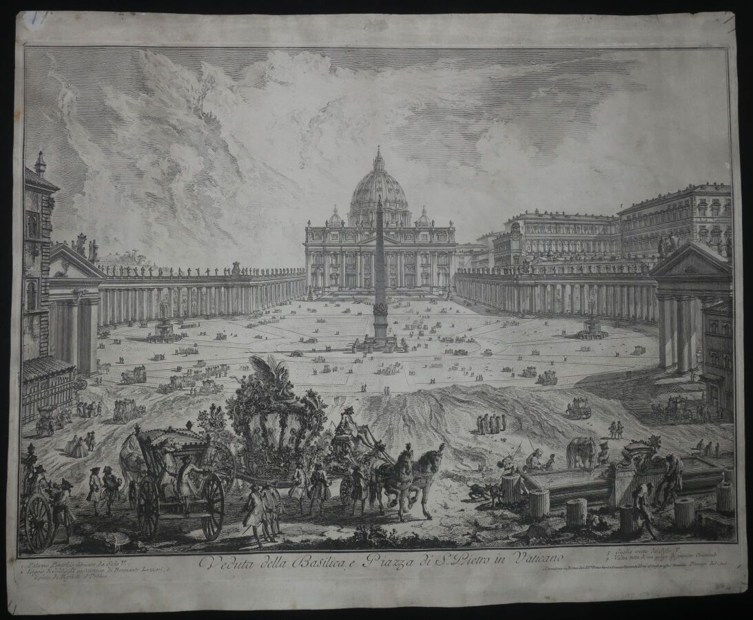 Null PIRANESI Giovanni Battista (1720 - 1778) - "Veduta della Basilica, e Piazza&hellip;