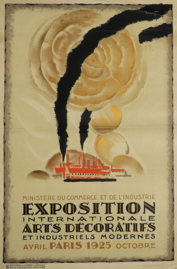 Null 卢珀特(1892 - 1960) - "国际现代装饰艺术和工业博览会"，1925年4月至10月。彩色纸质平版印刷海报。板块中右上方有签名和日期。由Le&hellip;