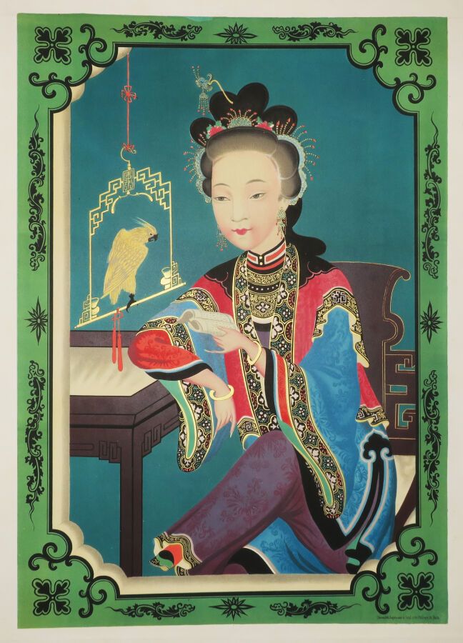 Null CHINESE / CHINOISERIE. BEAUTIFUL CHROMOLITHOGRAPHY AROUND 1830. Printed and&hellip;