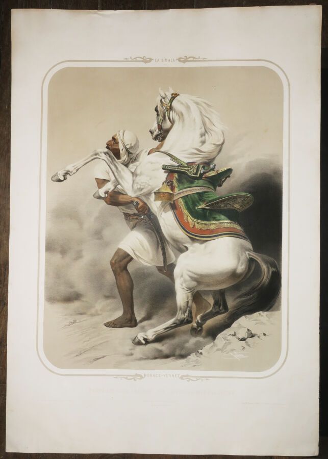 Null CAVALLO ARABO - VERNET Orazio (dopo) (1792 - 1863) - "La Smala (beduino con&hellip;