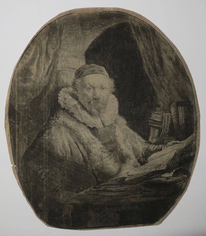 Null REMBRANDT H. Van Rijn (1606 - 1669) - "Johannes Wytenbogardus" (Jan Uytenbo&hellip;