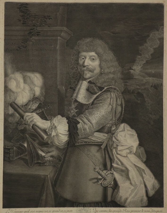 Null MASSON Antoine (1636 - 1699) - "Portrait de Henri de Lorraine, Comte d'Harc&hellip;