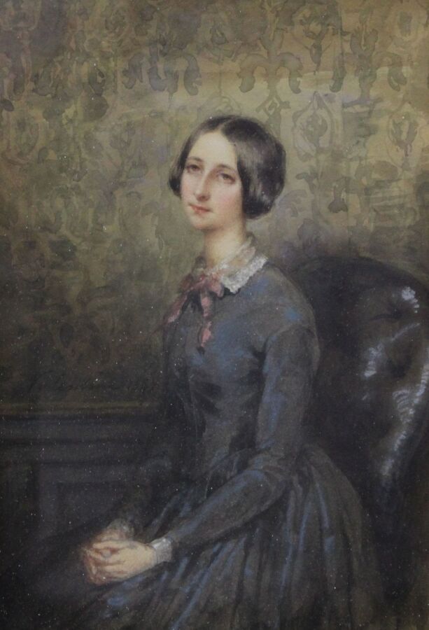 Null WILLIMA Valentine (Cumberland 1798-Halifax 1849): 'Portait de jeune femme e&hellip;