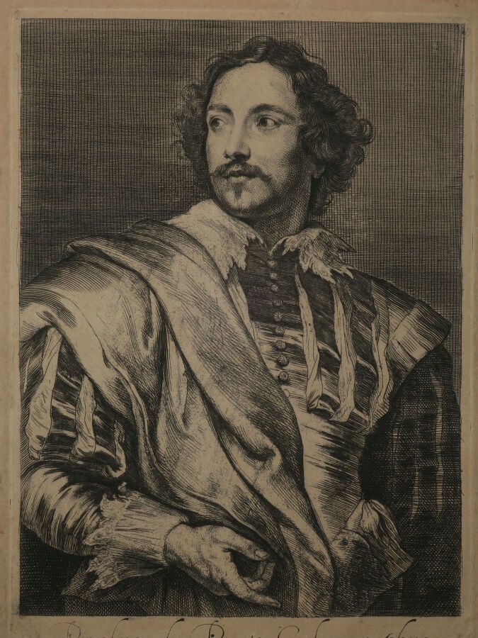 Null 范-戴克-安东(1599 - 1641)--《保罗-庞帝斯的肖像》。蚀刻。参考文献：《新荷斯坦》，第8期。Mauquoy-Hendrickx, n°9&hellip;