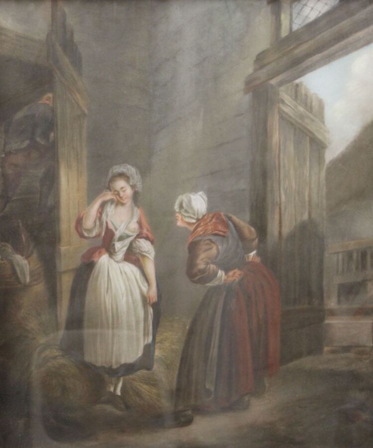 Null BAUDOUIN Pierre-Antoine (d'après) (Paris 1723-1769) : « La Paysanne querell&hellip;
