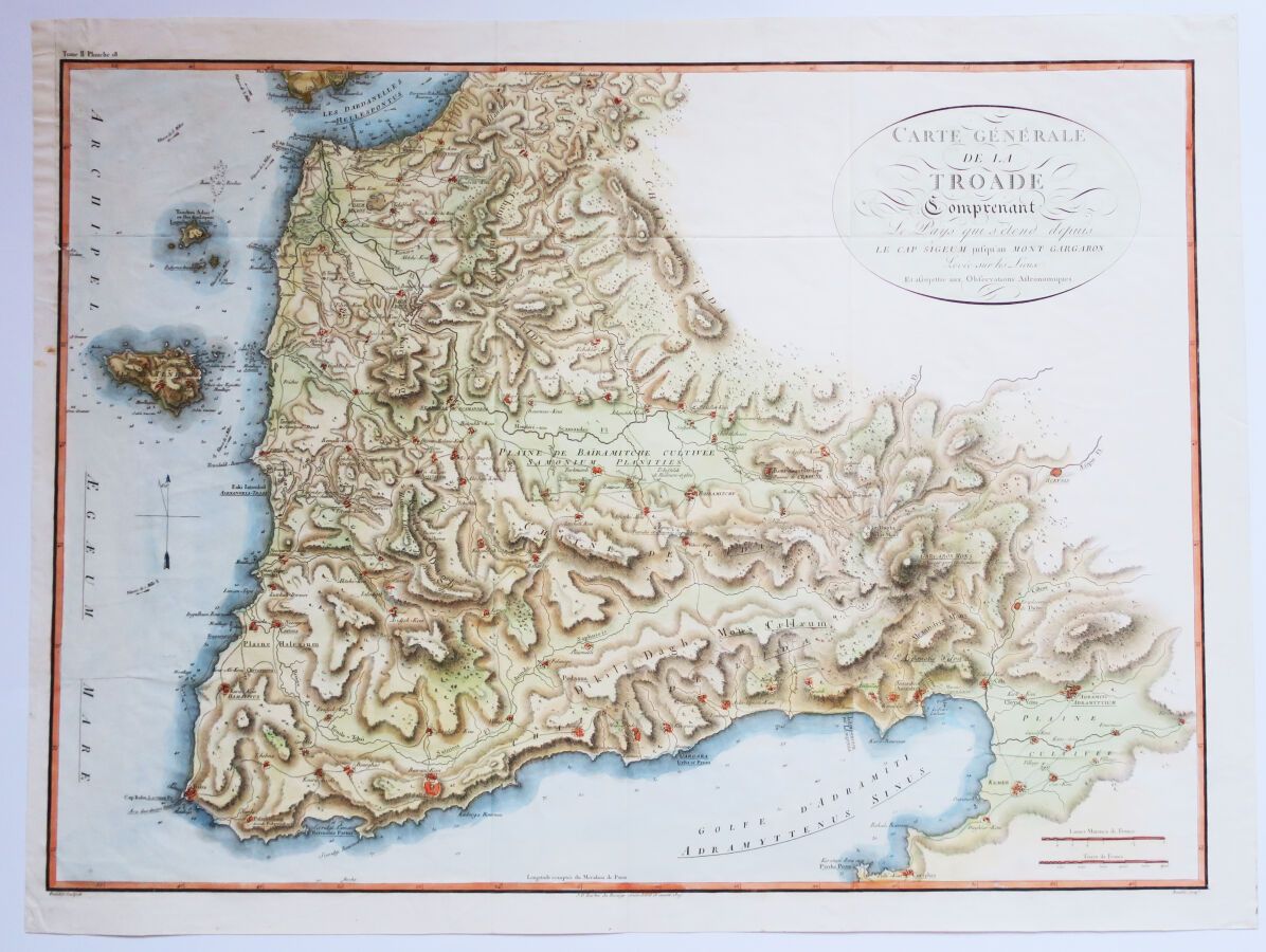 Null GRIECHENLAND - "Generalkarte der TROADE, bestehend aus dem Land, das sich v&hellip;