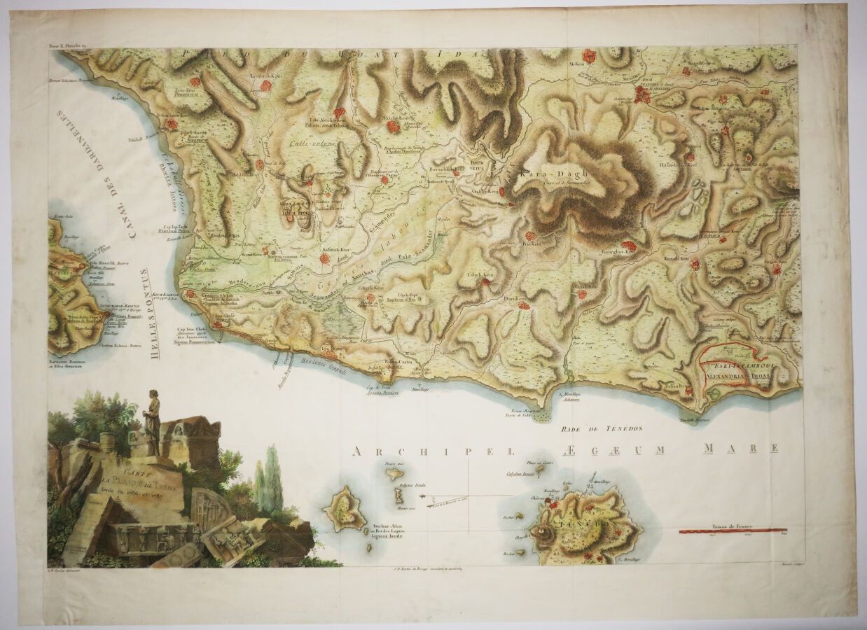 Null GRECIA - "MAPA DE LA PLAYA DE TROYA levantada en 1786 y 1787", según L.F CA&hellip;