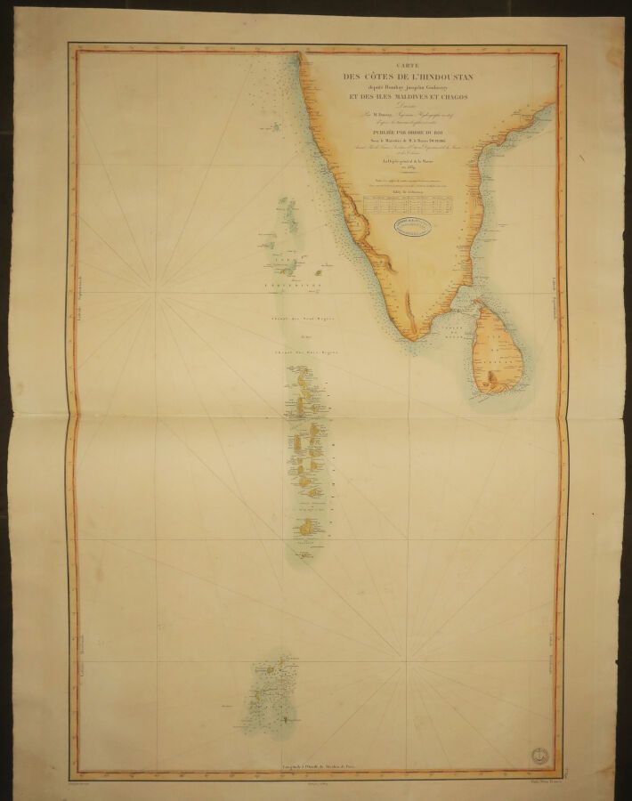 Null INDIA - MALDIVES - CEYLAN - "MAP OF THE COASTS OF HINDUSTAN from BOMBAY to &hellip;