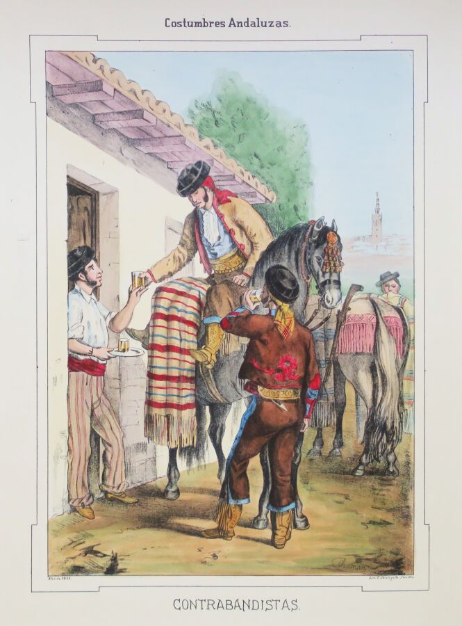 Null ESPAGNE - COUTUME ANDALOUSE - "Contrabandistas" (Costumbres Andaluzas). 185&hellip;