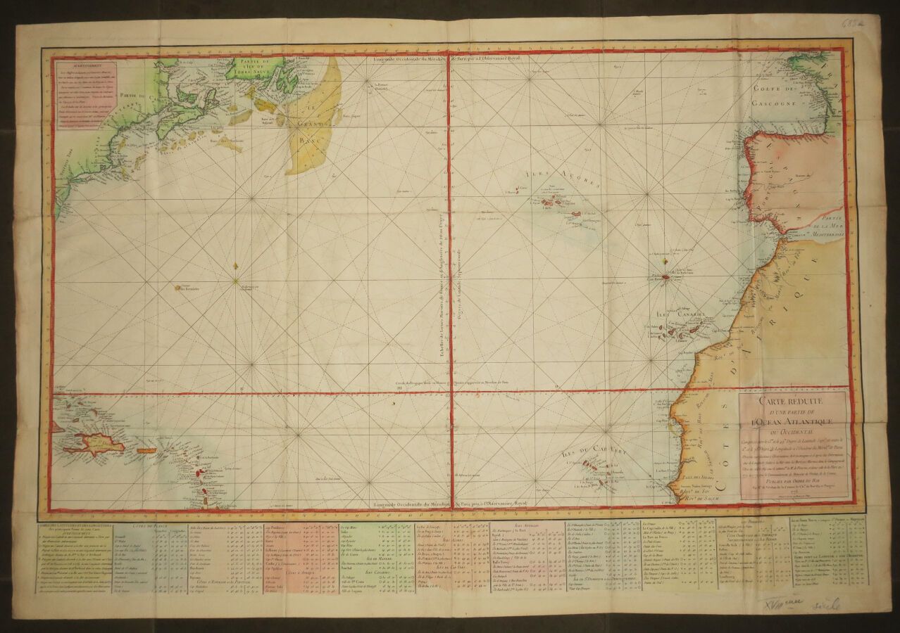 Null ATLANTIC OCEAN - "ATLANTIC或Western OCEAN[]部分的REDUCED MAP（MARINE）"，由Verdun d&hellip;