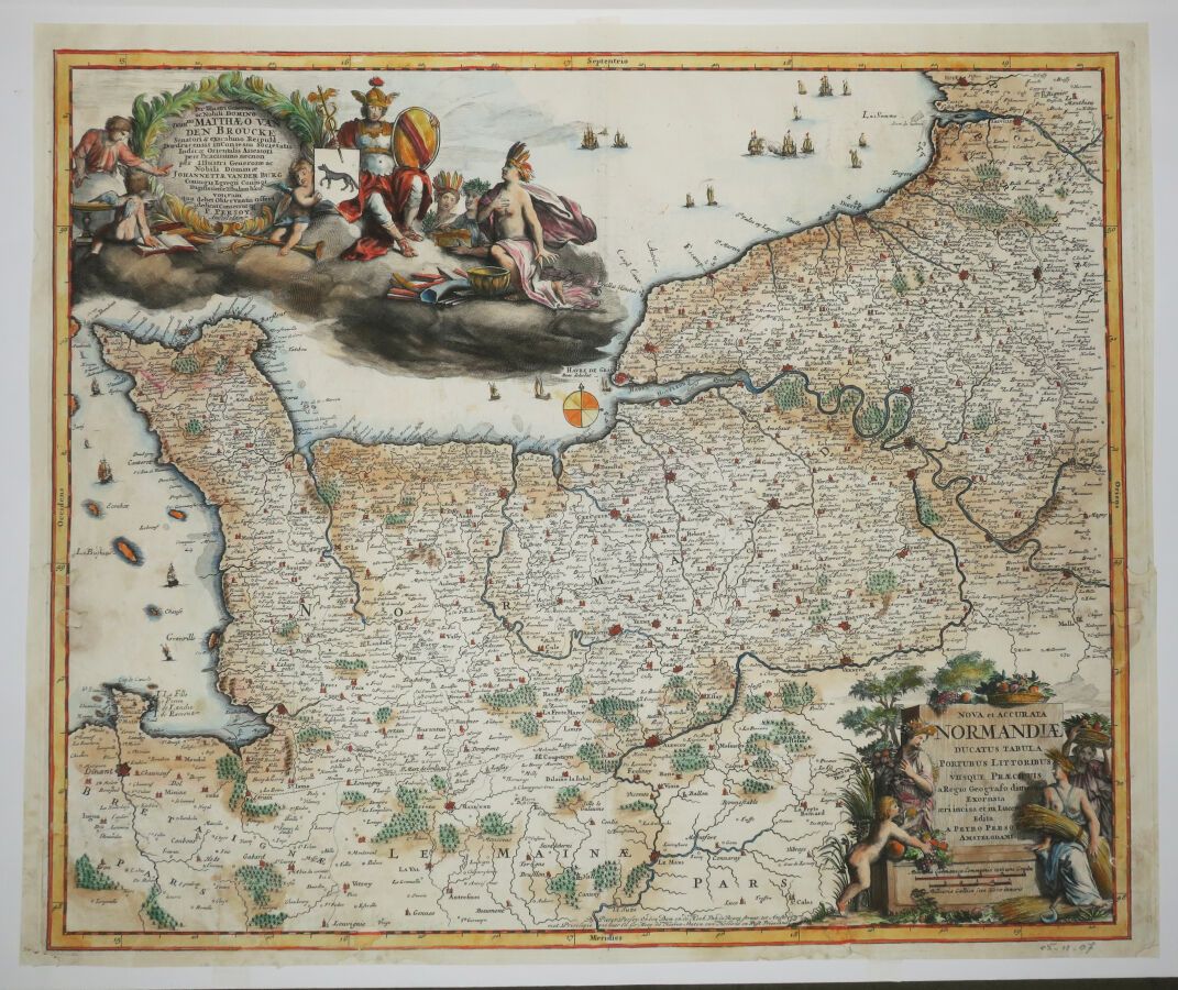 Null MAP OF NORMANDY - "Nova et accurata NORMANDIAE ducatus tabula Portubus Litt&hellip;