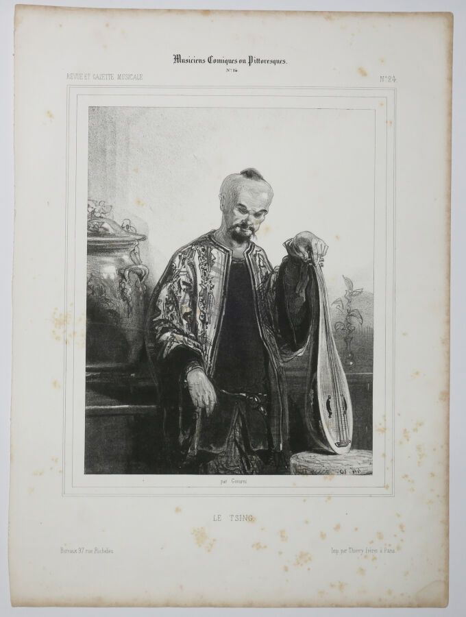 Null ASIEN - MUSIK - "Das TSING". 1843-1844. Lithografiert von GAVARNI (1804-186&hellip;