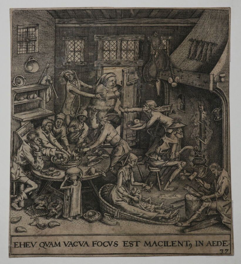 Null BRY Johann Theodor de Bry (1561 - 1623) - "Cuisine des maigres" (Küche der &hellip;