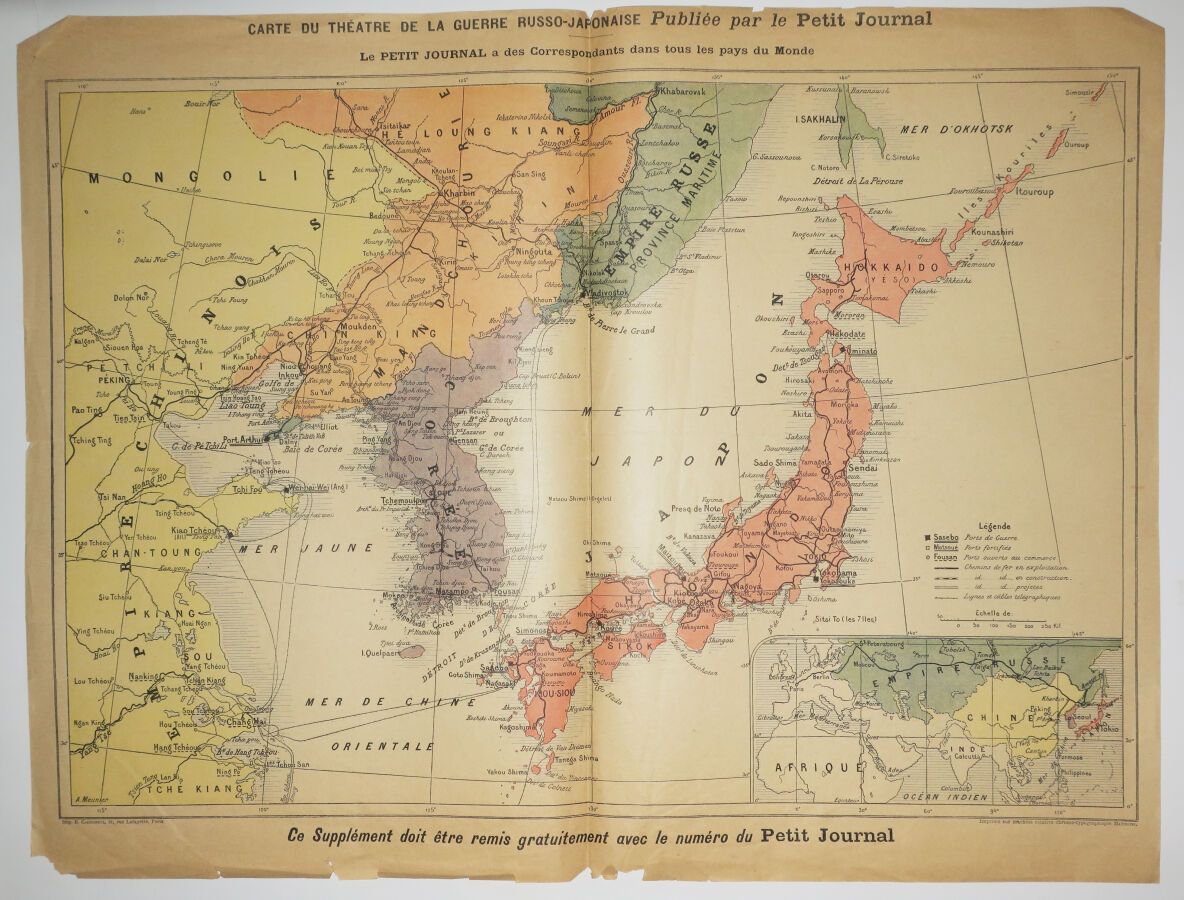 Null RUSSLAND - JAPAN - "CARTE DU THEATRE de la GUERRE RUSSO-JAPONAISE", veröffe&hellip;