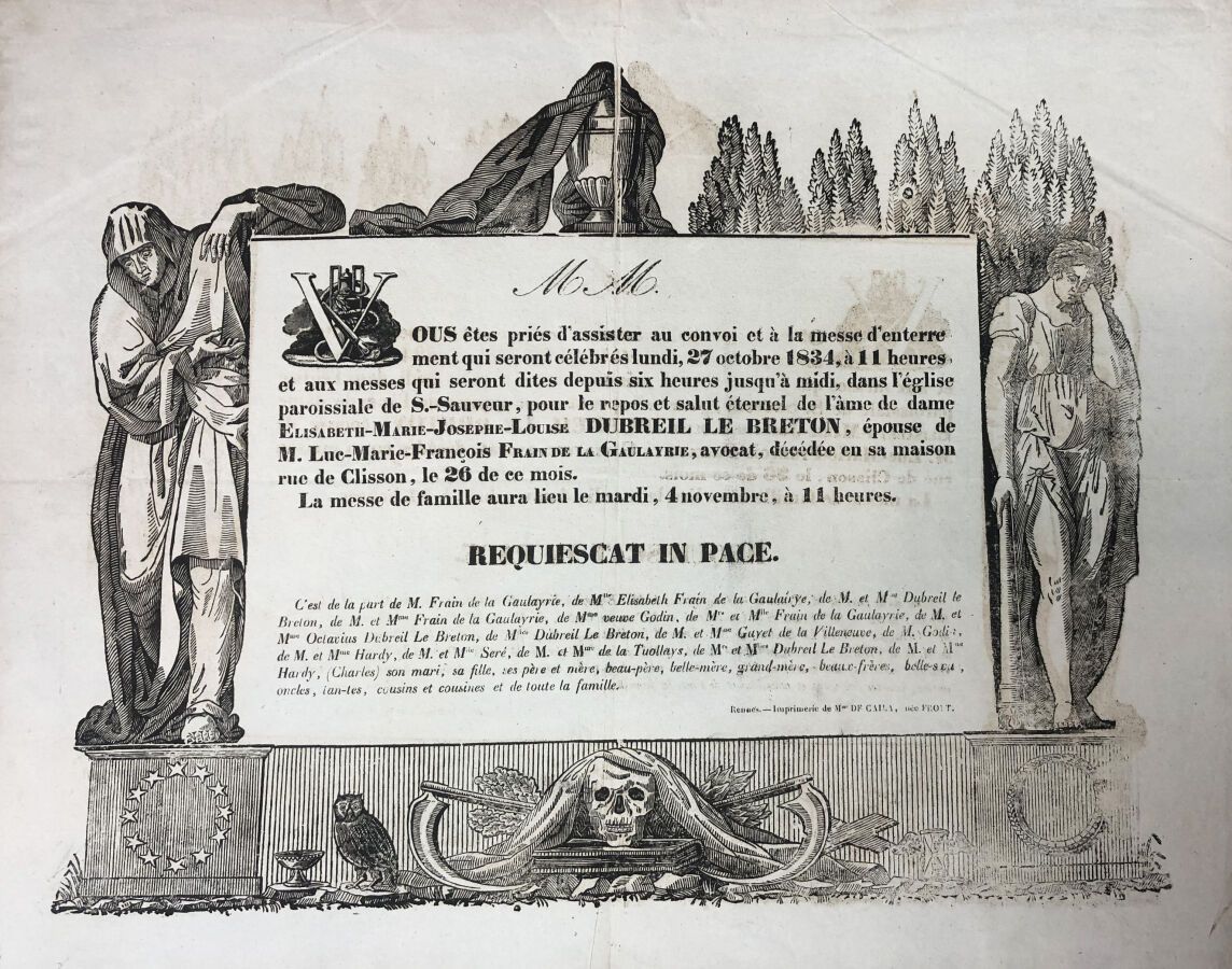 Null MORTUARY PLACARD 19th - "M.M. You are requested to attend the convoy and th&hellip;
