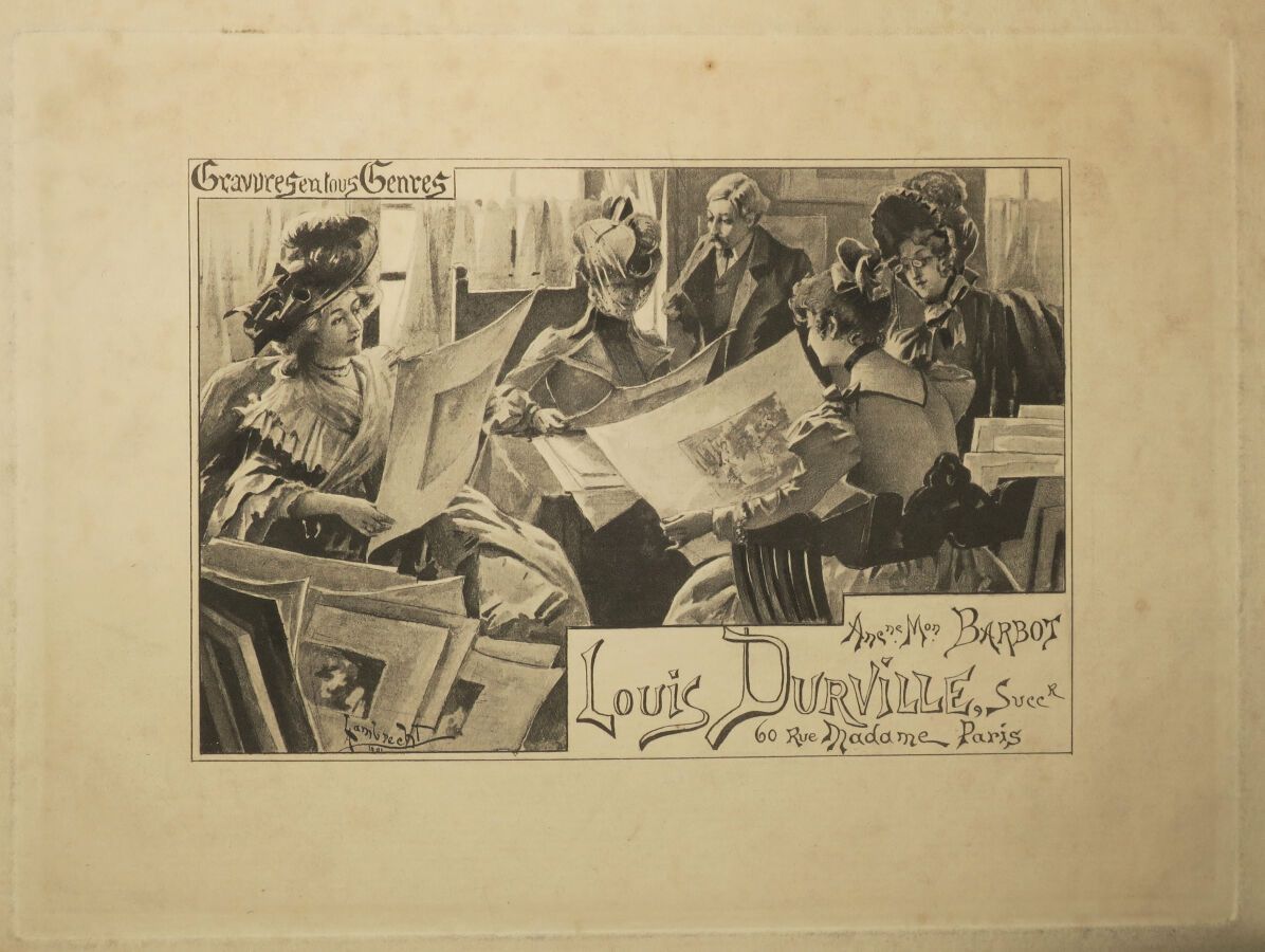 Null 威廉-阿道夫(1876 - 1938) - "Gravures en tous genres - Louis DURVILLE, 60 rue Mad&hellip;