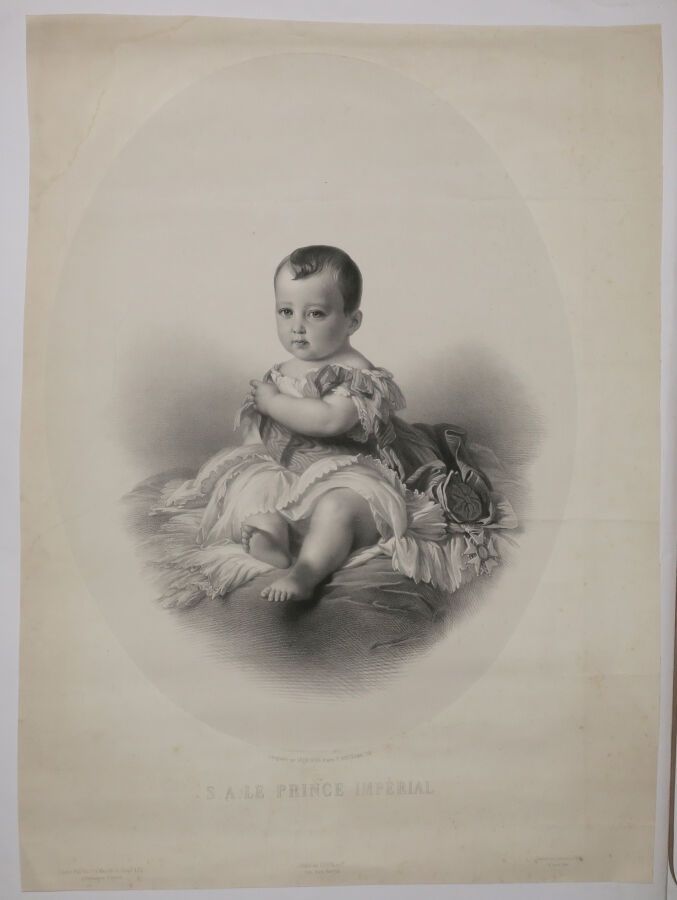 Null PORTRAIT de S.A. Le PRINCE IMPERIAL. 1857. Lithographié par LEON-NOËL, d'ap&hellip;
