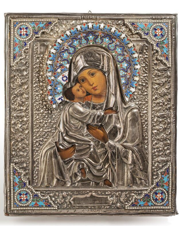 Null Notre Dame de Vladimir mère de Dieu. Russie, Moscou, 1892.

Tempera sur boi&hellip;