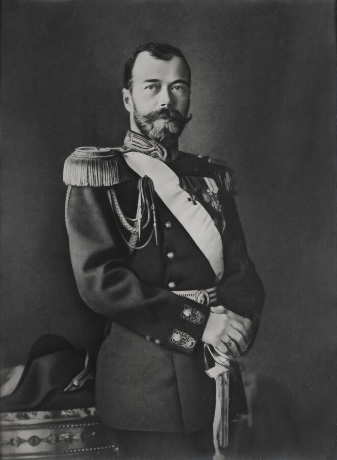 Null Photograph. Large official portrait of Emperor Nicholas II, in the uniform &hellip;