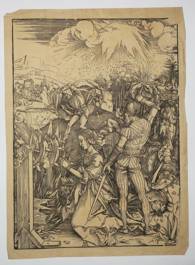 Null DÜRER Albrecht (1471 - 1528) - "Le Martyre de Sainte Catherine" (The Martyr&hellip;