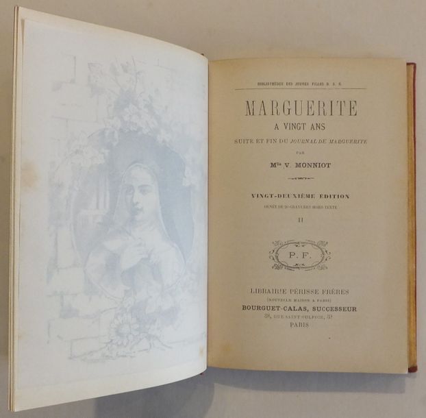 Null LIVRE, Marguerite a vingt ans Tome I & II, 22è édition. Mlle Victorine MONN&hellip;